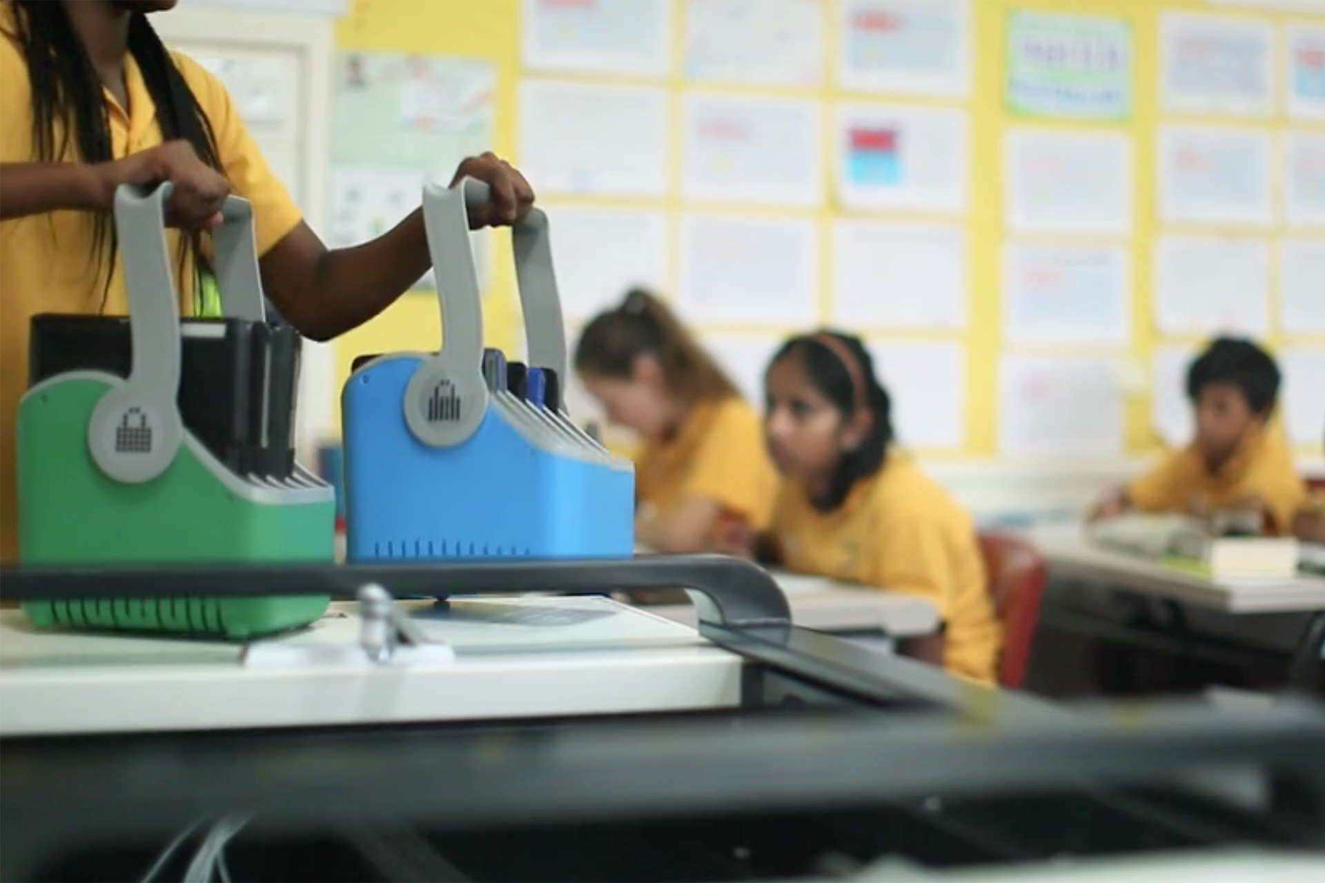 PC Locs Baskets have a profound impact on class time: Save up to 70 hours per year per Cart