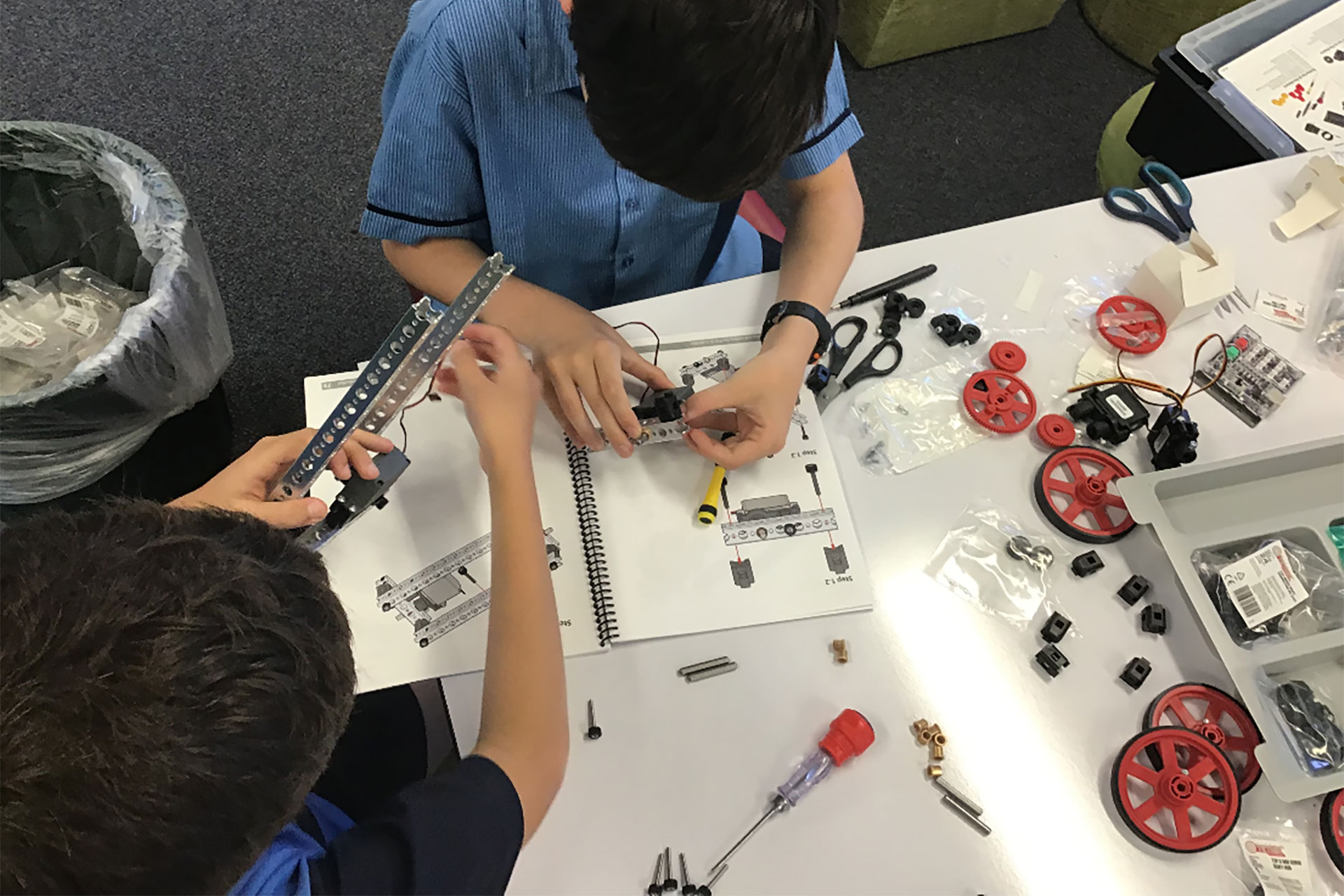School robotics program reflecting real-world applications