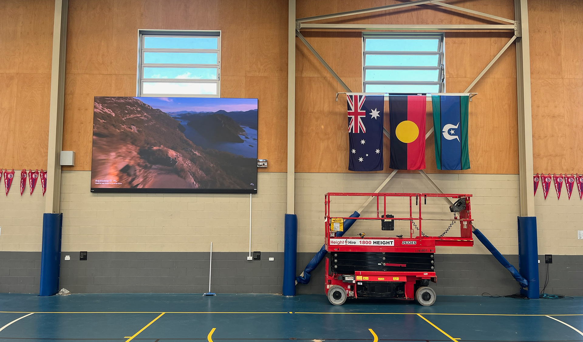 Birkdale State High School transforms sports hall with large-format display