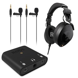 RODE AI-Micro, 2 x Lavalier GO and NTH100 Headphones Package