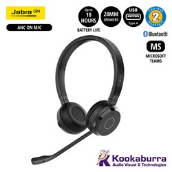 Jabra Evolve 65 TE MS Stereo BT Headset Link390A, USB-A