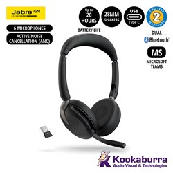 Jabra Evolve2 65 Flex MS BT Stereo Headset Link390C, USB-C