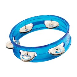 CPK 6" Tambourine Transparent Plastic Blue
