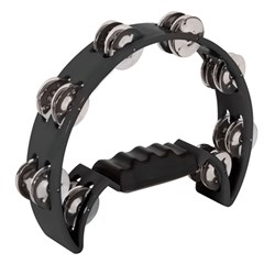 Mano Percussion Half Moon Tambourine Black