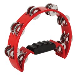 Mano Percussion Half Moon Tambourine Red