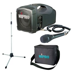 Mipro MA101 Portable PA  with Corded Mic  + Bag + Stand