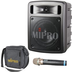 Mipro MA303 PA with Wireless Mic + Cover