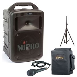 Mipro MA708 Portable PA with Corded Mic + Cover +Stand