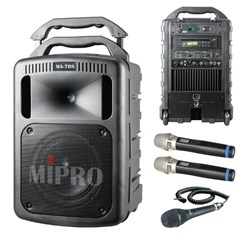 Mipro MA708 Portable PA with 2xWireless Mic CD/MP3/USB