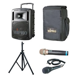 Mipro MA808 Large Venue PA 2 x Wireless Mic+CD/MP3+Cover