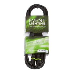 3m XLR 3 pin male to female - Yellow Ring