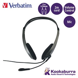 Verbatim Multimedia Headset with Microphone