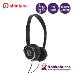 Shintaro Kids Stereo Headphone Volume Limited Black