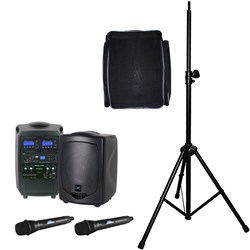 HELIX-765 Portable PA with SD /Bluetooth/USB 2x Wireless Mic