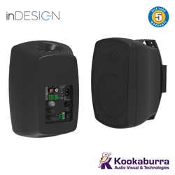 inDESIGN 50 Watt Speakers + Brackets - Black