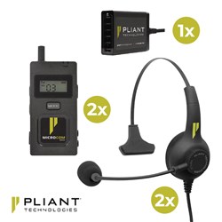 MicroCom M Pack 2 4 x Beltpack 4 x Mono Headset with Charger