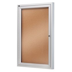 Quartet Enclosed Noticeboard Cork Surface 900 x 600mm