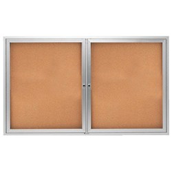 Quartet Enclosed Noticeboard Cork Surface 1200 x 900mm