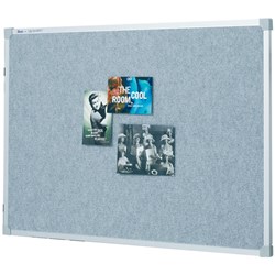 Quartet Penrite Pinboard Fabric 1200 x 900mm Silver