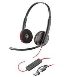 HP Poly Blackwire 3220 UC USB-C Corded Headset