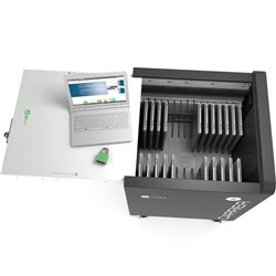 PC Locs Carrier 30 Cart Device Rack - 15 Slots