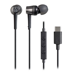 Audio Technica In-Ear Black Headphones w/ USB-C Jack