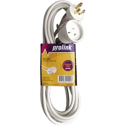 Prolink Power Extension Lead 3m  10A White
