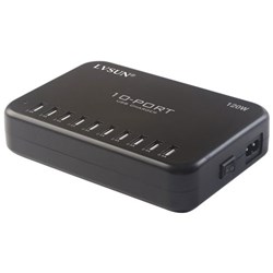 LVSUN 2.4 amp 120W 10-Port USB Charger