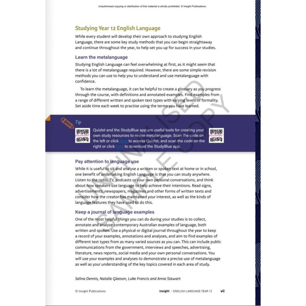 9781922771575 English Language Yr 12 VCE 2024 Kookaburra
