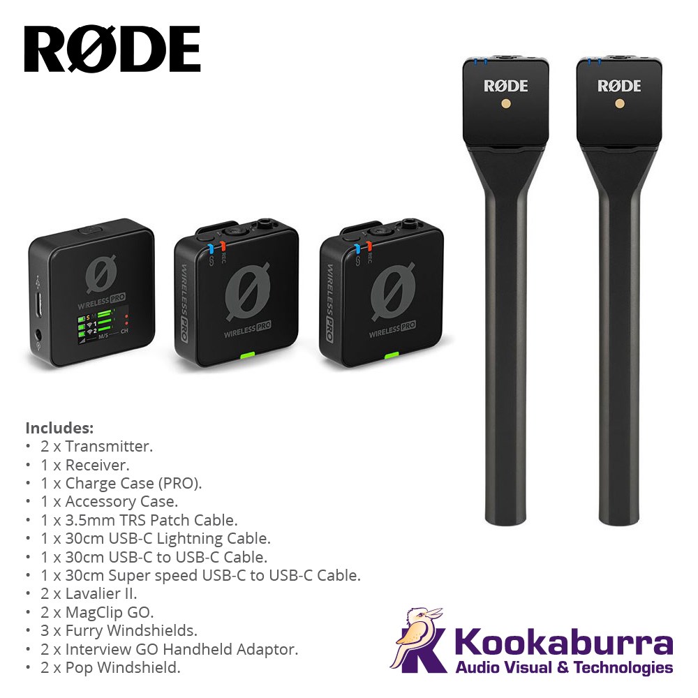 WIPROINT2 - RODE Wireless PRO Premium Package - Kookaburra Audio