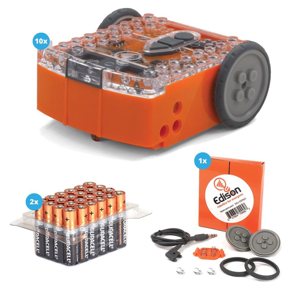 ZKITEDP0010PK3 Edison Robot 10 Pack Bundle Kookaburra Educational