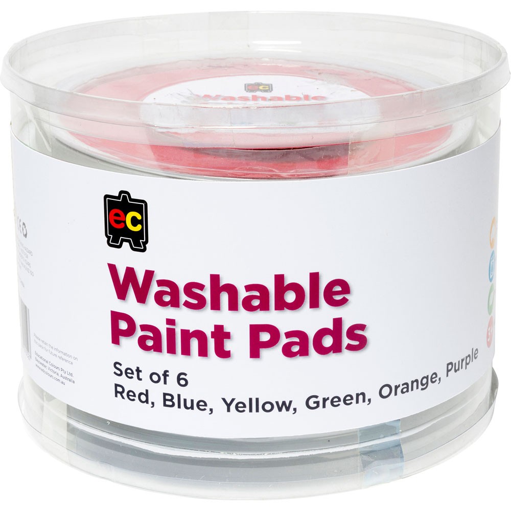 ZECPSP6 EC Washable Paint Pad Set Asst Kookaburra Educational