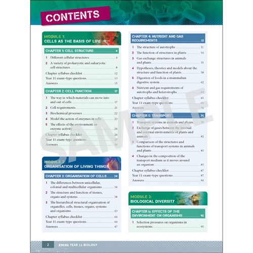 Excel Study Guide Year 11 Biology