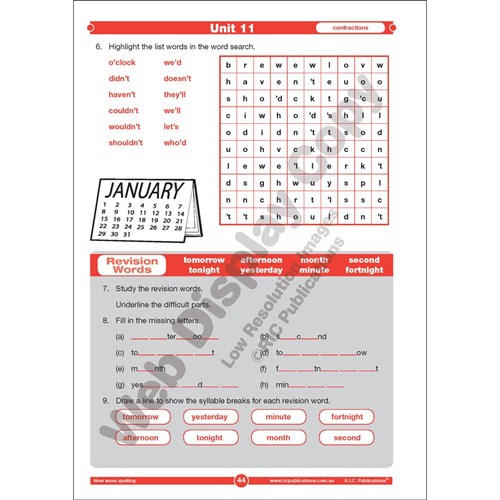 9781741263435 New Wave Spelling Student Book D RIC6270 Kookaburra