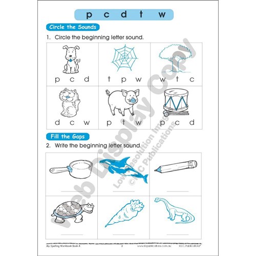 9781863116978 My Spelling Workbook Book A Ages 56 Kookaburra
