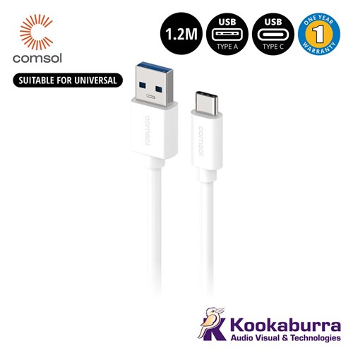 Comsol USB-A to USB-C Cable 1.2m