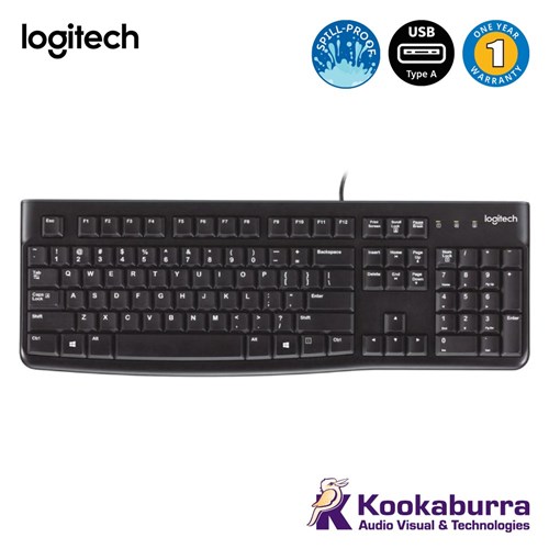 Logitech K120 Full Size USB Wired Keyboard