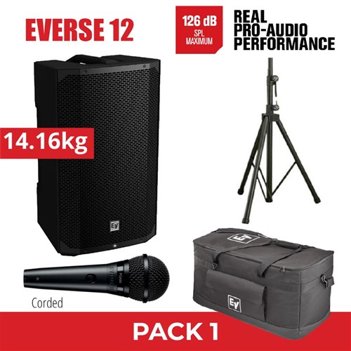 Electro-Voice Everse 12Battery Powered Loudspeaker Package