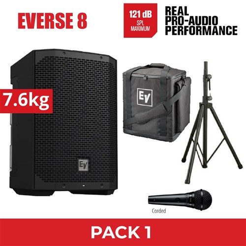 Electro-Voice Everse 8 Battery Powered Loudspeaker Package