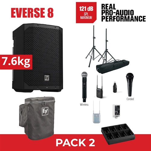 Electro-Voice Everse 8 Battery Powered School Assembly Pack