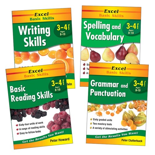 EXCPBSENGY34 Excel Basic Skills English Book Pk Yr 3&4 Kookaburra Educational Resources