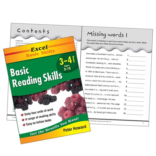 EXCPBSENGY34 Excel Basic Skills English Book Pk Yr 3&4 Kookaburra Educational Resources