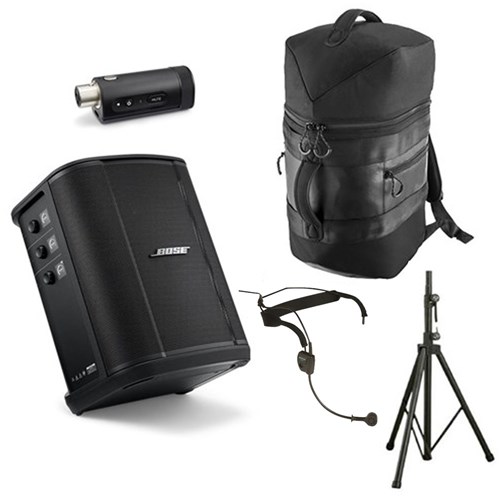 Bose S1 Pro+ Portable PA Shure Wireless Headset BT Backpack