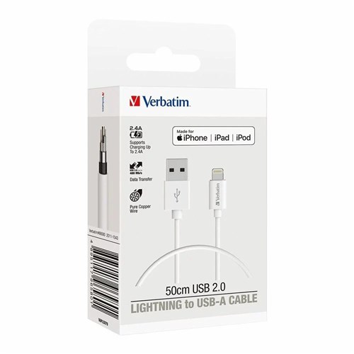 Verbatim Charge & Sync Lightning Cable White