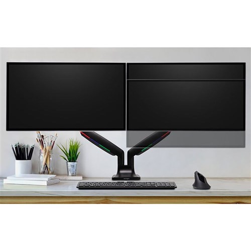 Kensington Smartfit One Touch Dual Monitor Arm Black