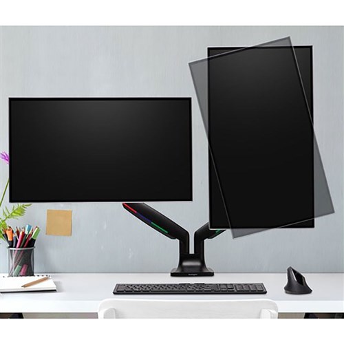 Kensington Smartfit One Touch Dual Monitor Arm Black