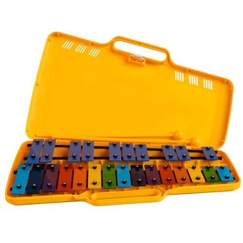 Mano Percussion Glockenspiel 25-Note Chromatic Coloured Bar