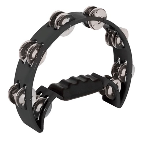 Mano Percussion Half Moon Tambourine Black