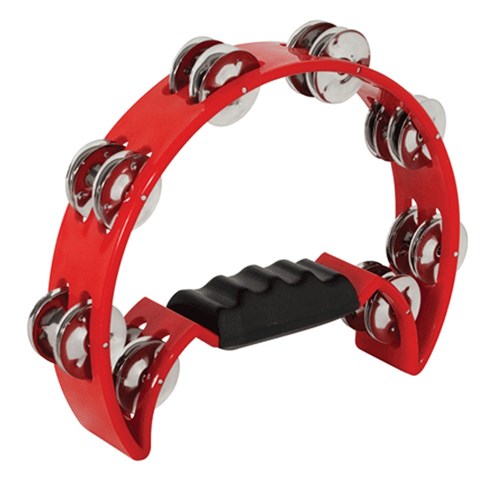 Mano Percussion Half Moon Tambourine Red