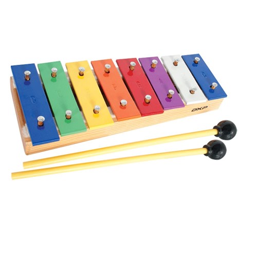 Mano Percussion Glockenspiel Diatonic 8 Coloured Metal Bars